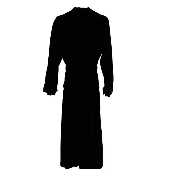 Newport News Goth Edgy Witchy Velvet Long Classic Trench Coat Women's Size 10 - Picture 5 of 8